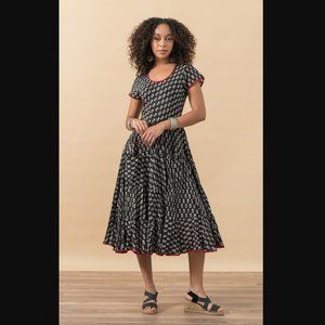 Passementrie Block Printed Dress